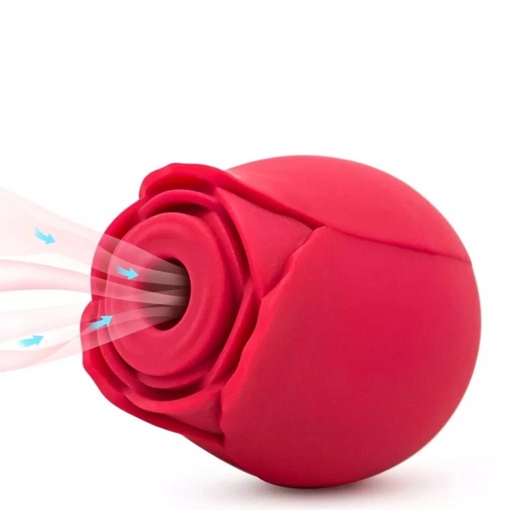 Red Rose-Shaped Silicone Toy body massager massage machine